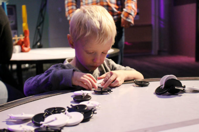 kid at Telus Spark Science Centre