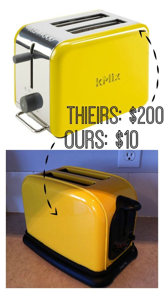 How to Add Some Color To Your Kitchen - DIY Yellow Toaster