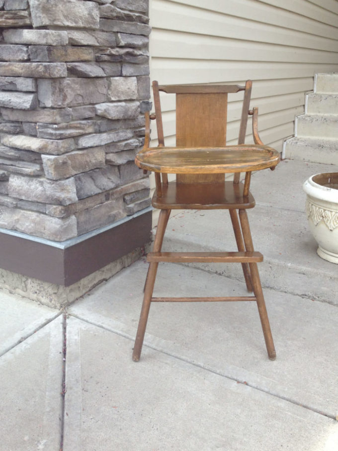 Vintage High Chair Makeover Brooklyn Berry Designs