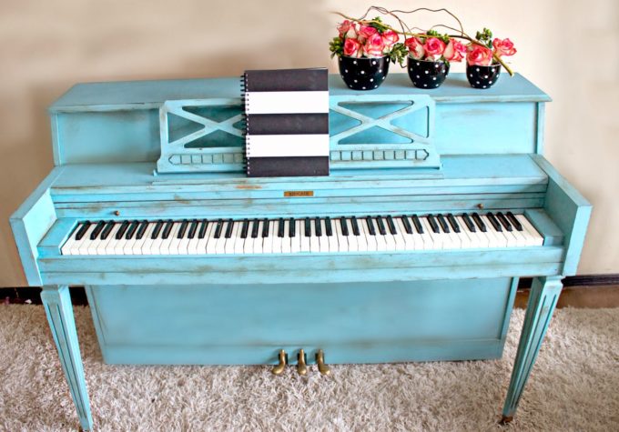 painted piano after