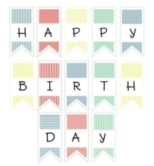 Printable Birthday Cake Banner - Brooklyn Berry Designs