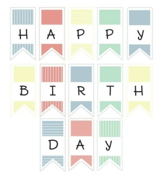 Happy Birthday Banner Printable