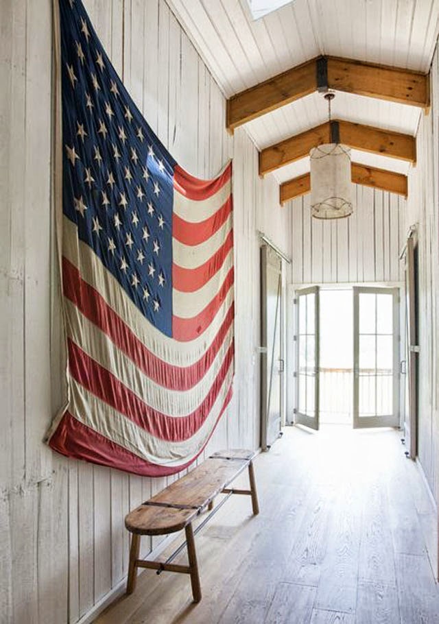 Fourth of July Americana Mixed Red White & Blue Berry & Pip Berry Garland -  Patriotic Flag Color Berries for Decorating Table Arrangements, Fireplace