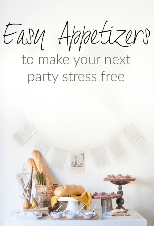 Easy Appetizers for a stress free party - let your guests build their own canapes using Boursin cheese and a variety of other toppings.
