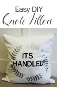 diy quote pillow