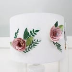 floral lamp shade inspired by antropologie using paper flowers | Brooklyn Berry Designs |