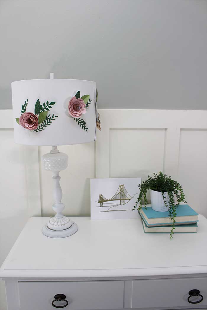 DIY Paper flower lamp shade