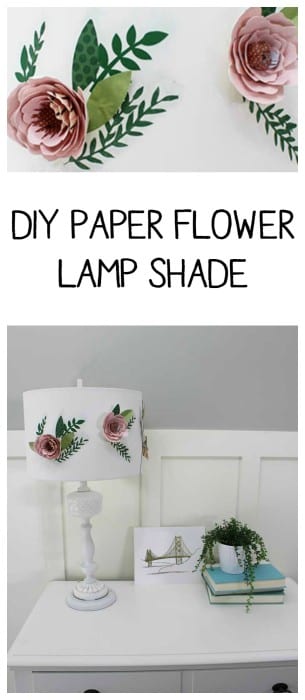 DIY Paper flower lamp shade - so simple and easy! |Brooklyn Berry Designs|