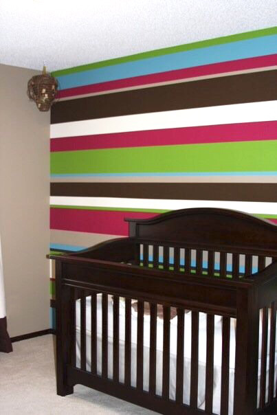 Creative Bedrooms Stripe Girls Nursery