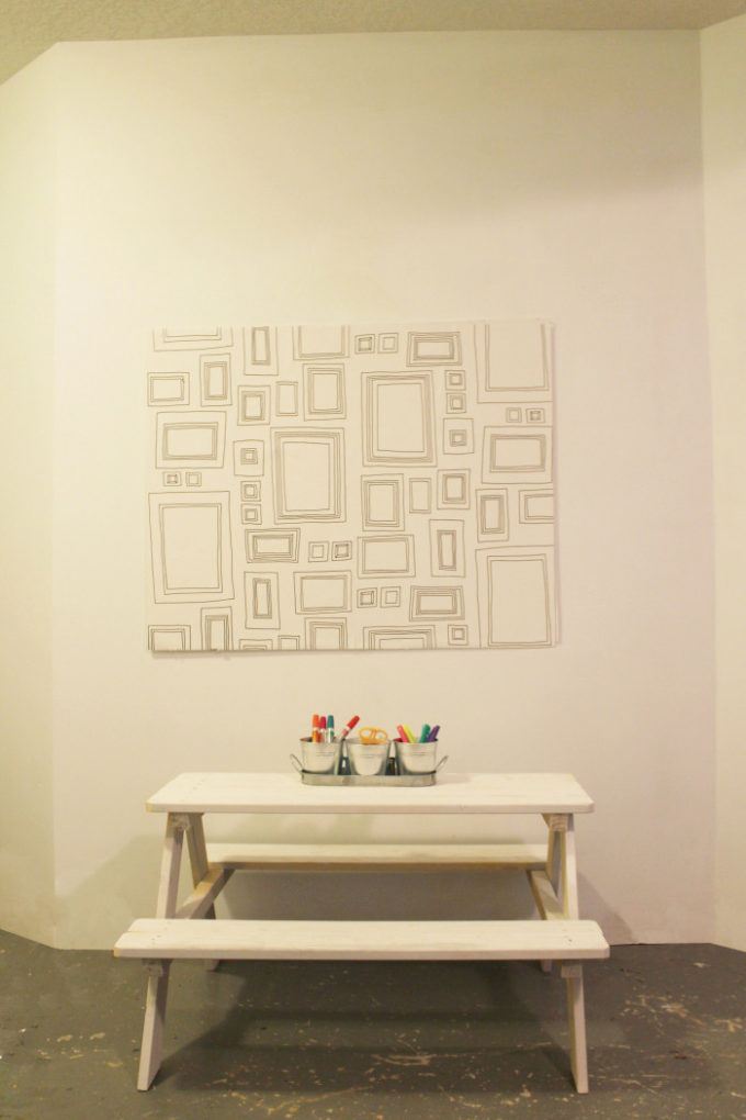 Dry Erase Art wall - Color your walls, erase and repeat.