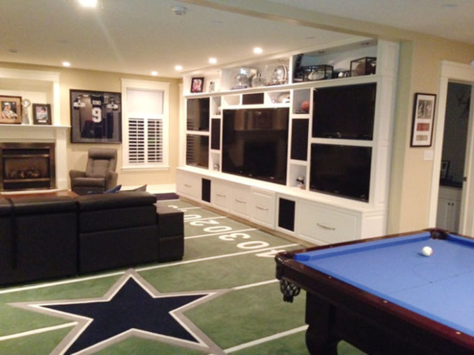 The Ultimate Game Room – Dallas Cowboys Style  Dallas cowboys room decor,  Cowboy room, Man cave room