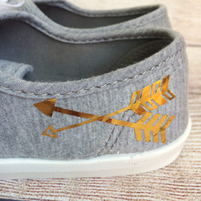 gold arrow shoes