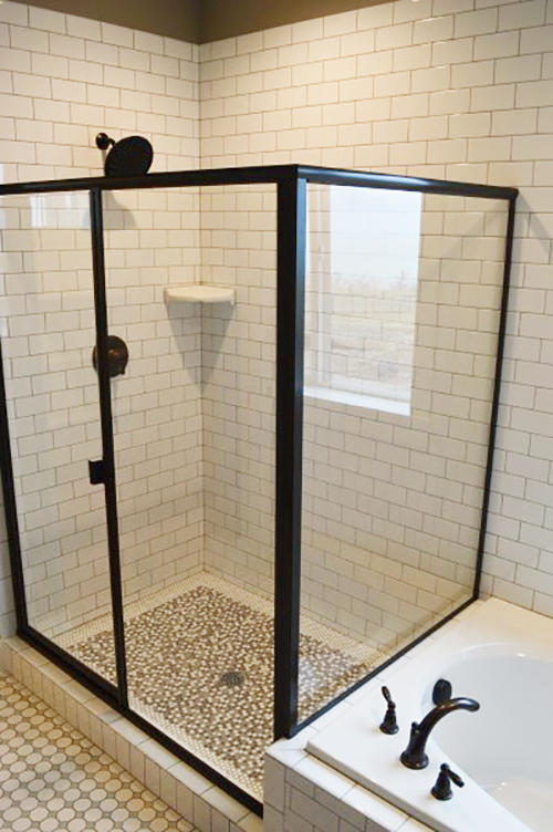 black-shower-frame