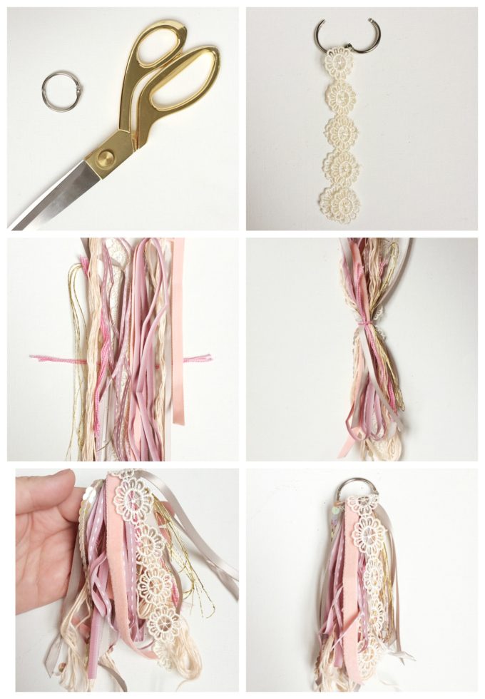 How to make easy and pretty keychains with ribbon