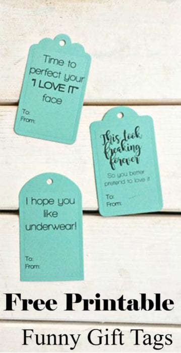 Funny Printable Gift Tags - Brooklyn Berry Designs