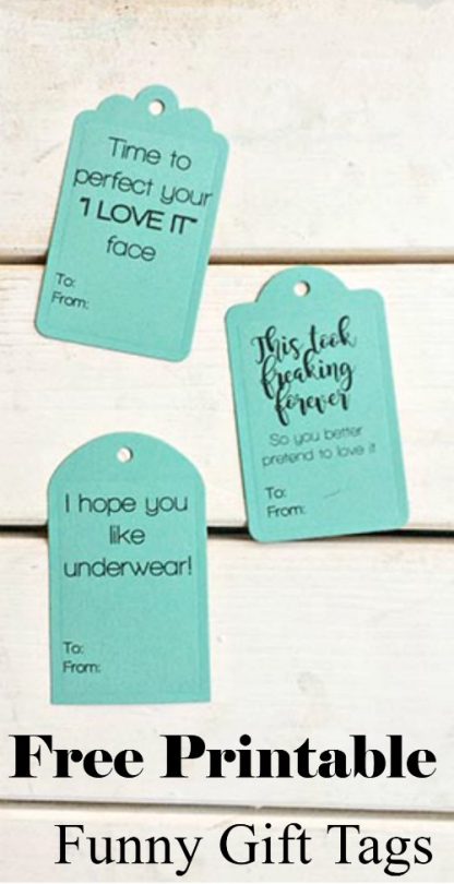Funny Printable Gift Tags - Brooklyn Berry Designs