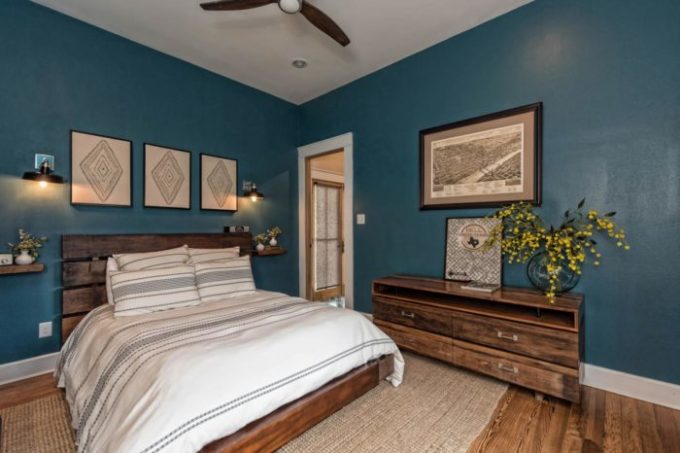 Fixer Upper Shotgun House master bedroom