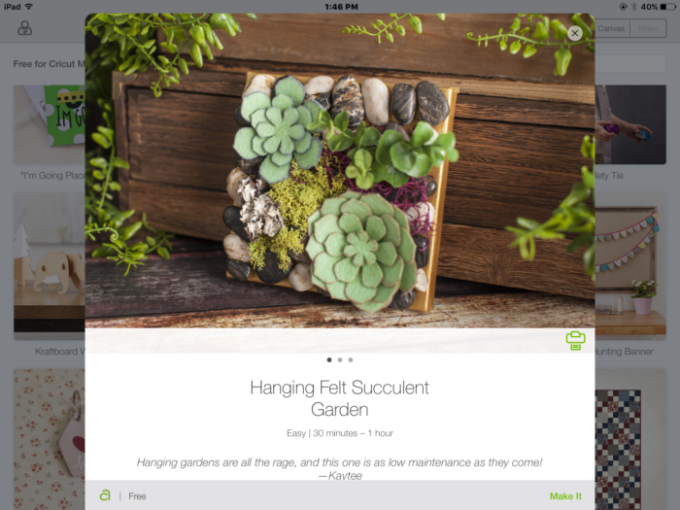 Hanging Felt Succulent Garden on Cricut Design Space