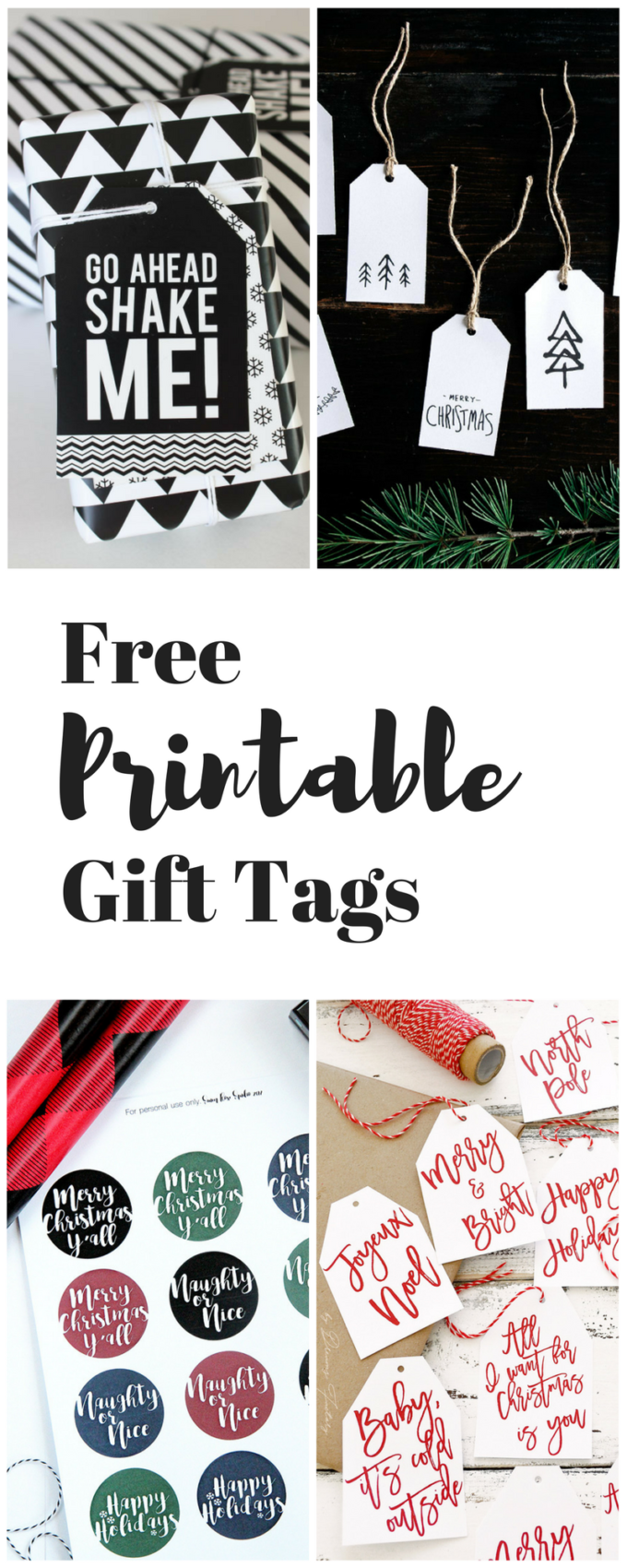 printable gift tags for Christmas