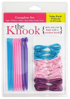 The Knook Beginner Set Medium Weight Yarn [with 3 Knooks, 3 Long