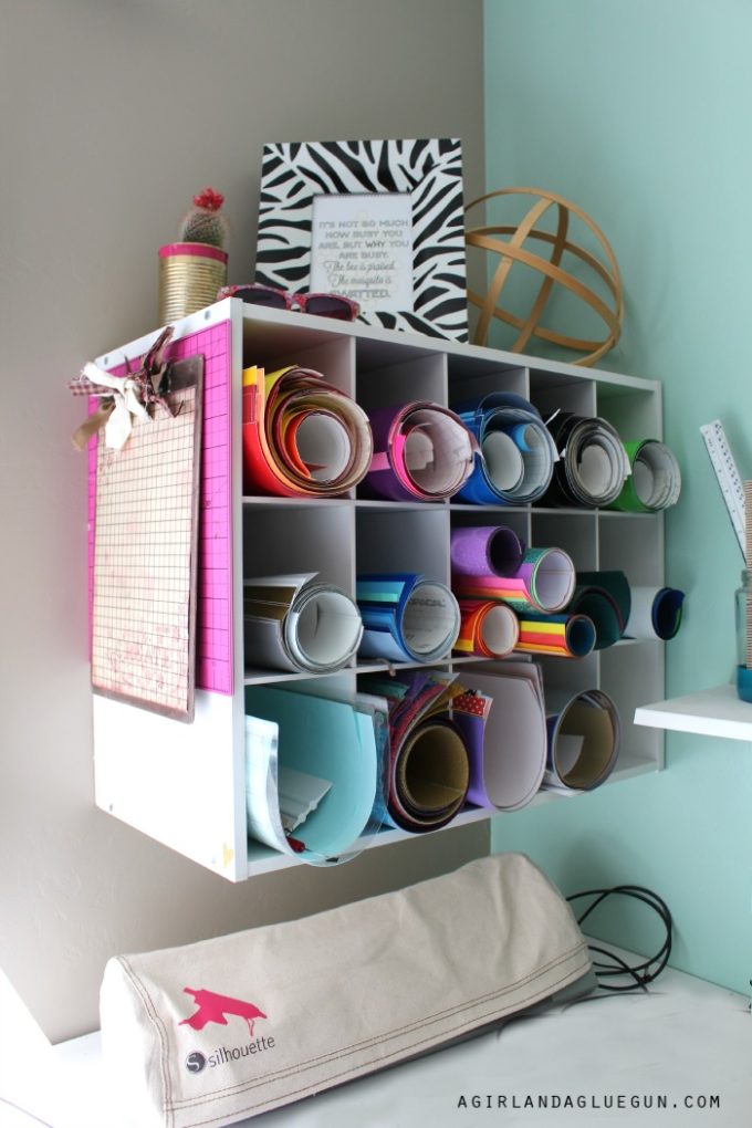  AROUY Vinyl Storage Organizer - Vinyl Roll Holder Wall