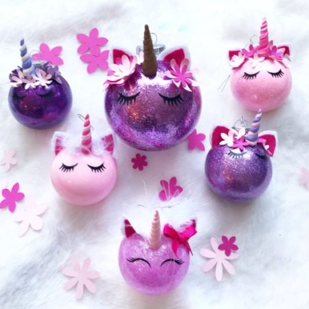 These adorable unicorn ornaments are so cute and make for great gifts - under $5!