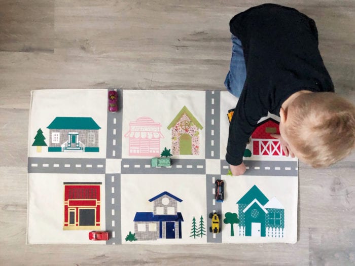 DIY Car Play Mat made with the Cricut Maker