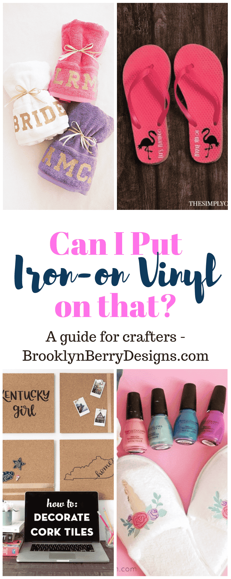 Can I put iron on vinyl on that? I find myself asking that all the time, so here is the list of all the unusual and fun items you can decorate with your Cricut and the EasyPress! via @brookeberry