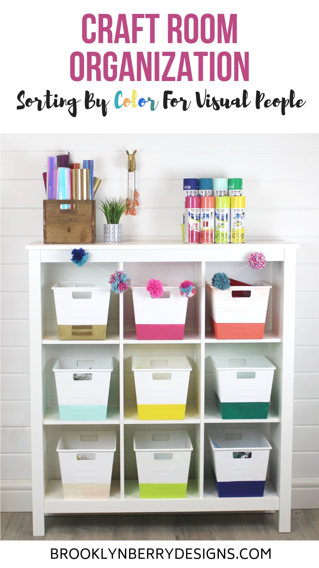 Organizing Craft Supplies by Color - DIY Beautify - Creating