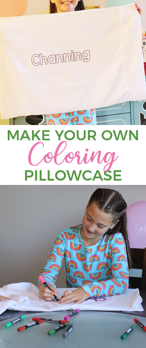 DIY Coloring Pillowcase via @brookeberry