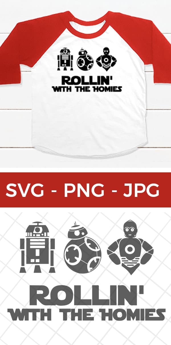 Make your own DIY Star Wars Shirts for the fans and park visitors in your life! Free svg cut file to use with iron-on vinyl cut with Cricut or Silhouette. via @brookeberry