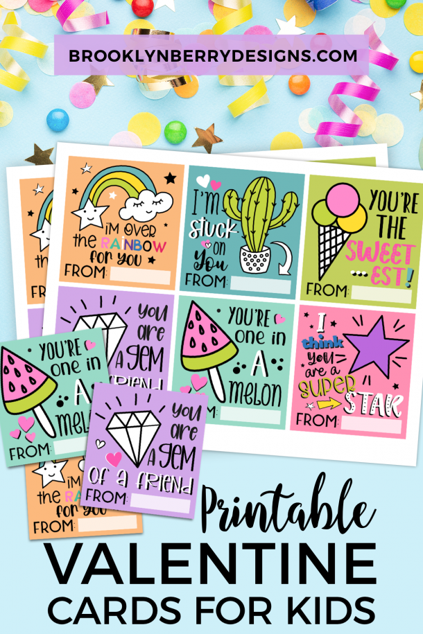 Free Printable Valentines For Kids - Brooklyn Berry Designs