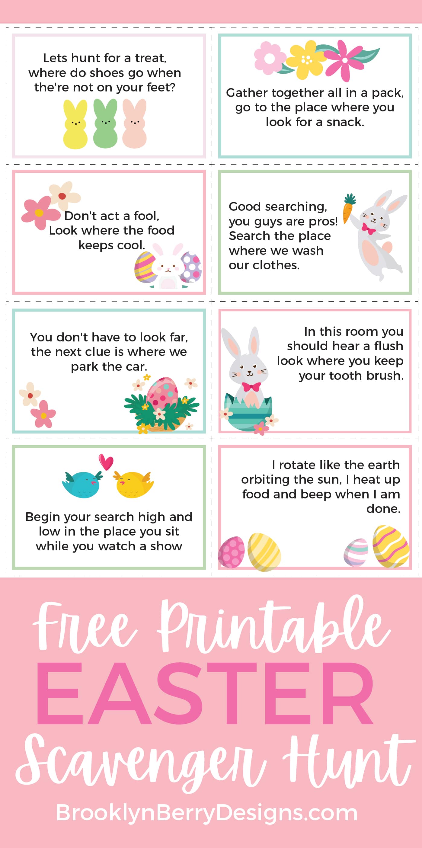 Free Printable Easter Scavenger Hunt - Brooklyn Berry Designs