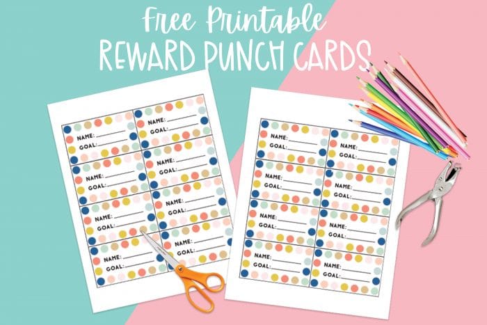 Good behavior punch cards to download free today