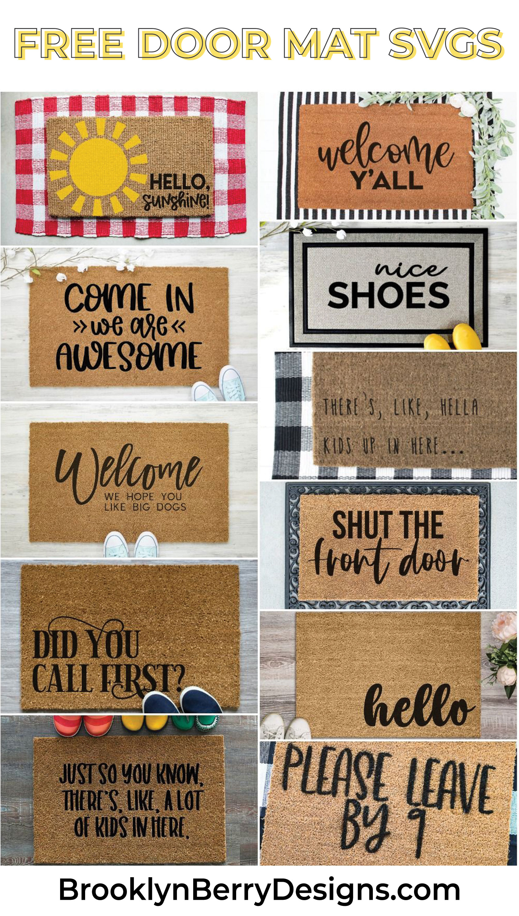 Dog Door Mat SVG Bundle