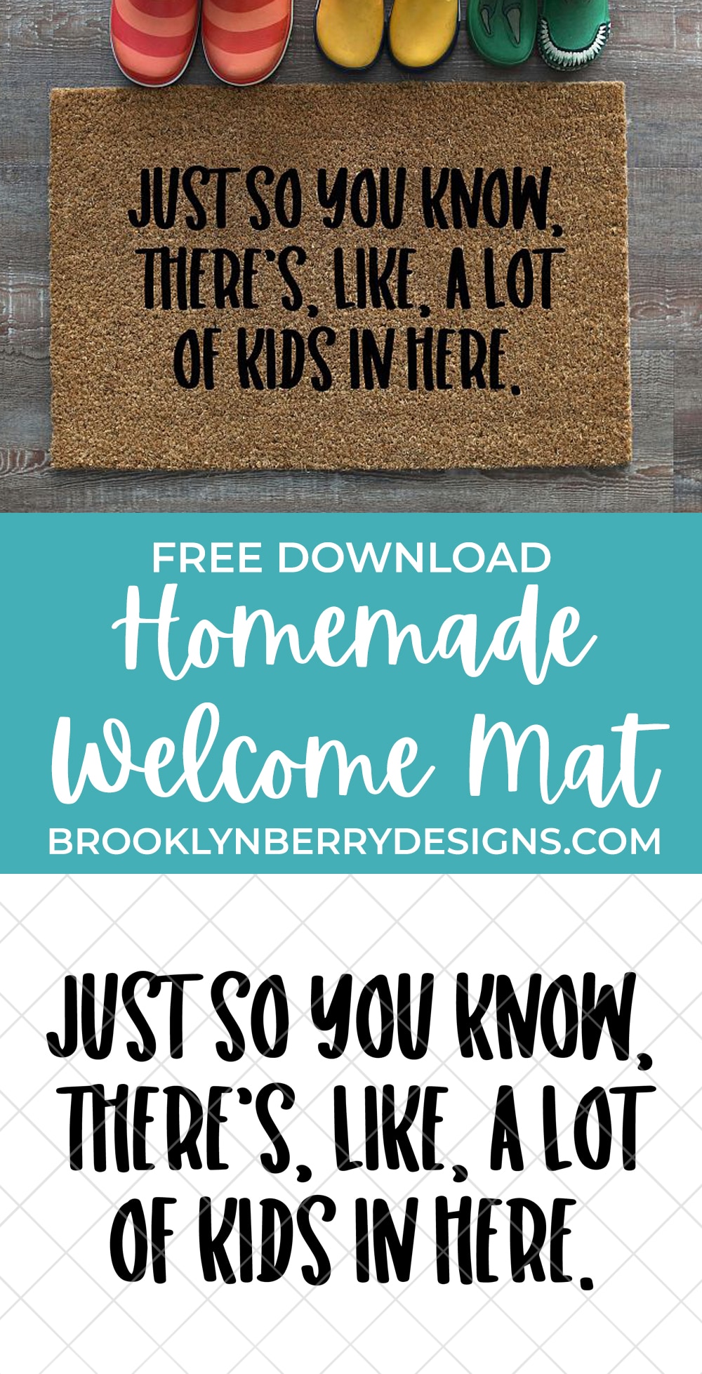 FREE FUNNY DOOR MAT SVG FILE via @brookeberry