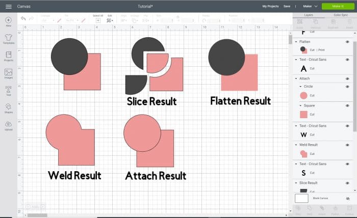 Learn how to customize with Cricut Design Space tools. How to use the slice, weld, flatten, contour, attach tools.