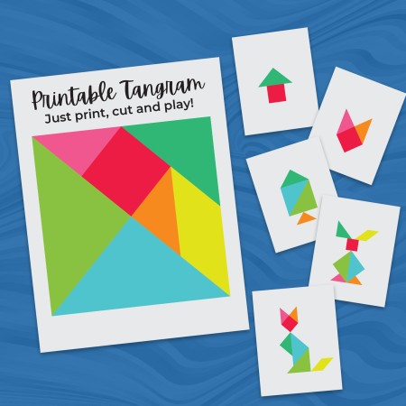 printable sheet for tangram puzzles