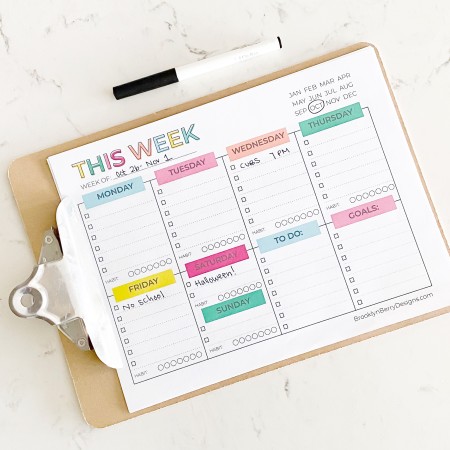 Free Weekly Planner Printable - master your goals with this weekly printable to keep track of appointments, to-dos, and habits.