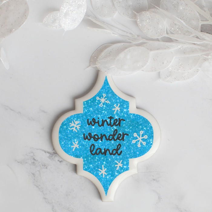 Winter Wonderland Arabesque Tile Ornament