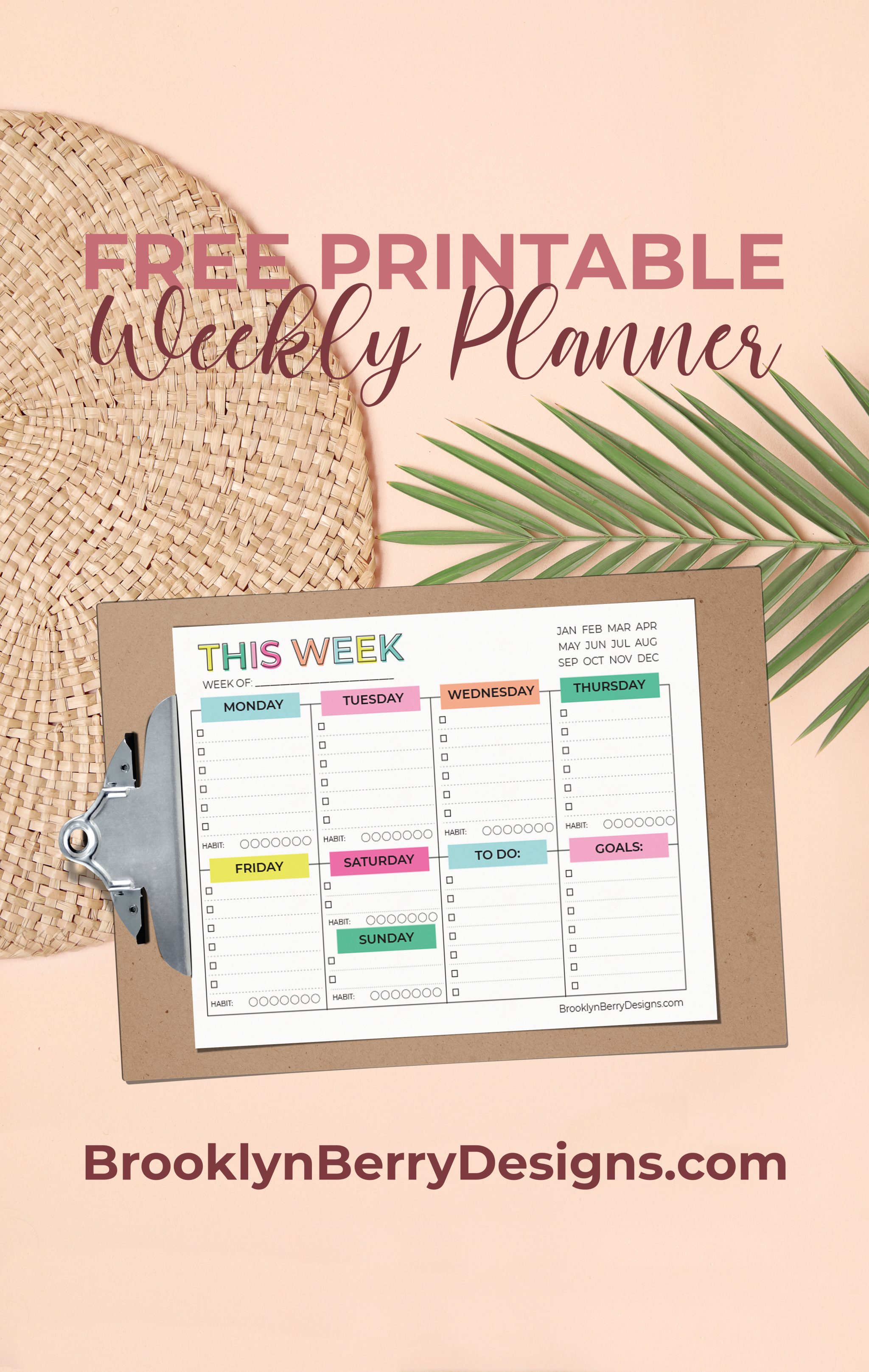 Free Printable Planner Stickers - Brooklyn Berry Designs