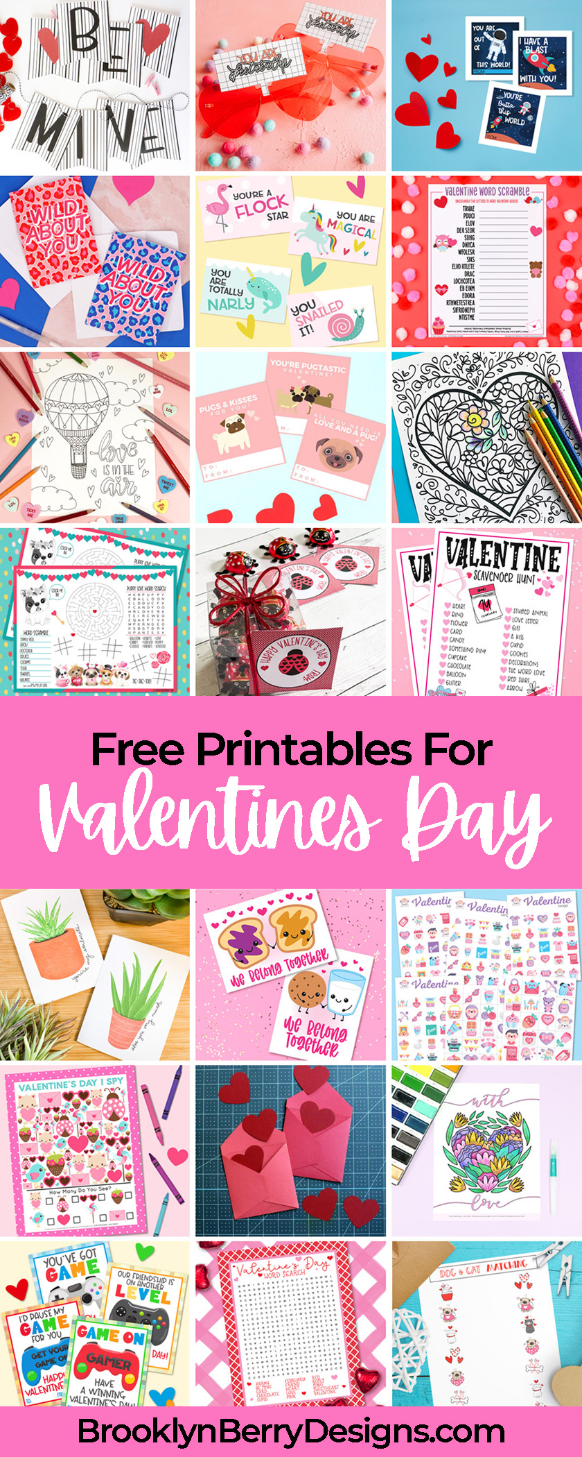 collection of free printable valentines day cards.