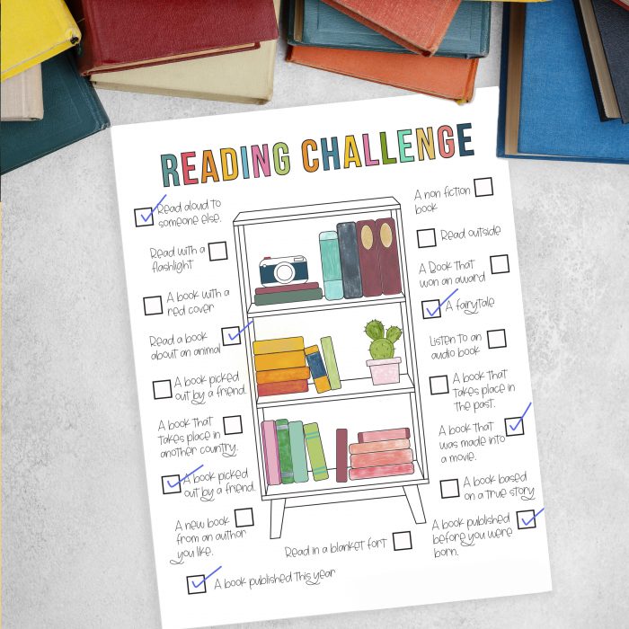 READING CHALLENGE - COLORING PAGE - Brooklyn Berry Designs