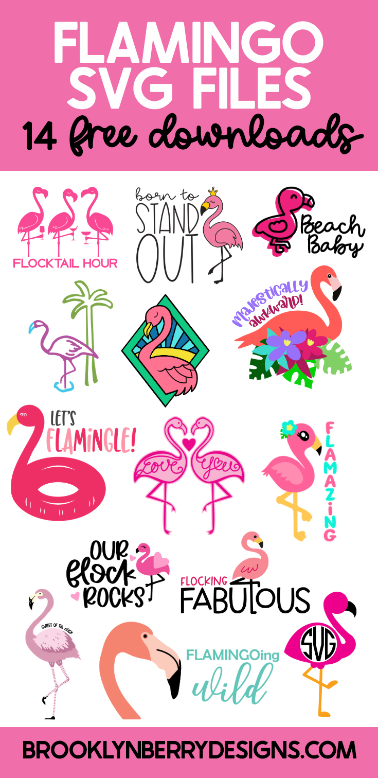 Flamingo SVG Files via @brookeberry