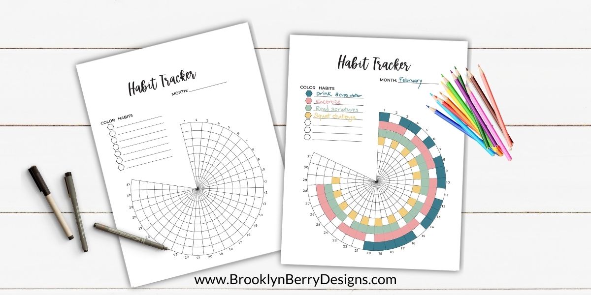 Free Printable Habit Tracker - Brooklyn Berry Designs