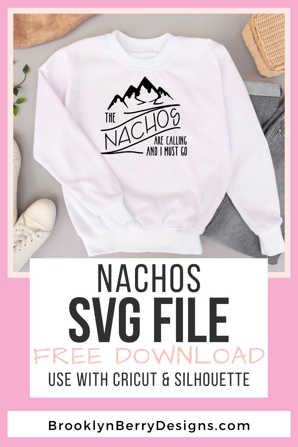 Make your own Nachos shirt with this free Nachos Are Calling SVG. The Nachos Are Calling and I must Go - For those that love food more than they love the outdoors. via @brookeberry