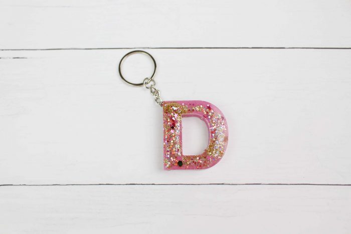 Glitter hot sale letter keychains