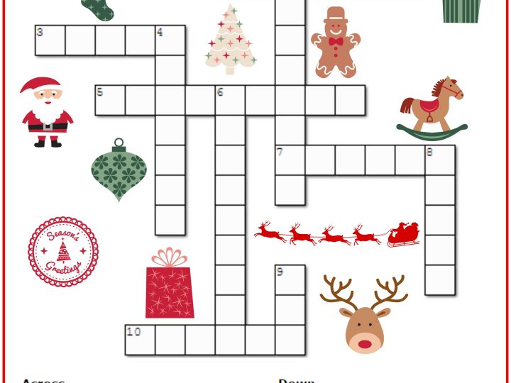 Image for Christmas Crossword Puzzle Printable