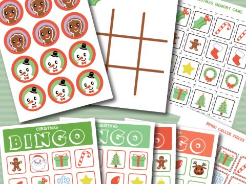papers with christmas games