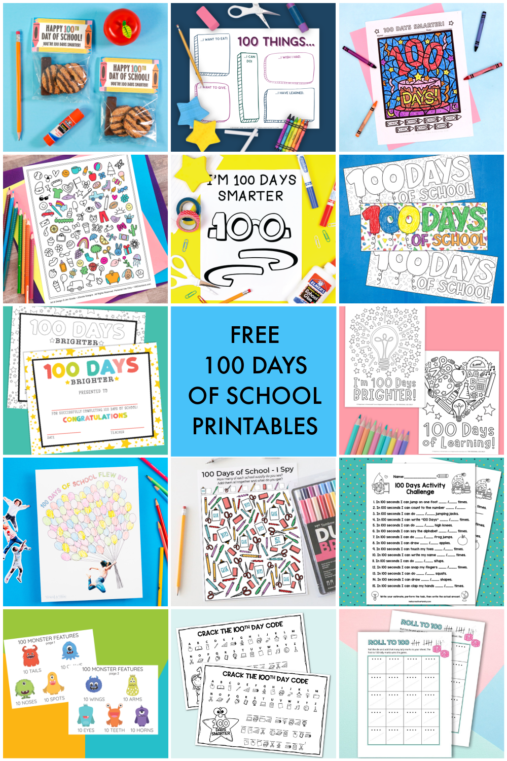 100 Days Of School Ideas For Kindergarten - Brooklyn Berry Designs